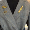 Brooches on blazer