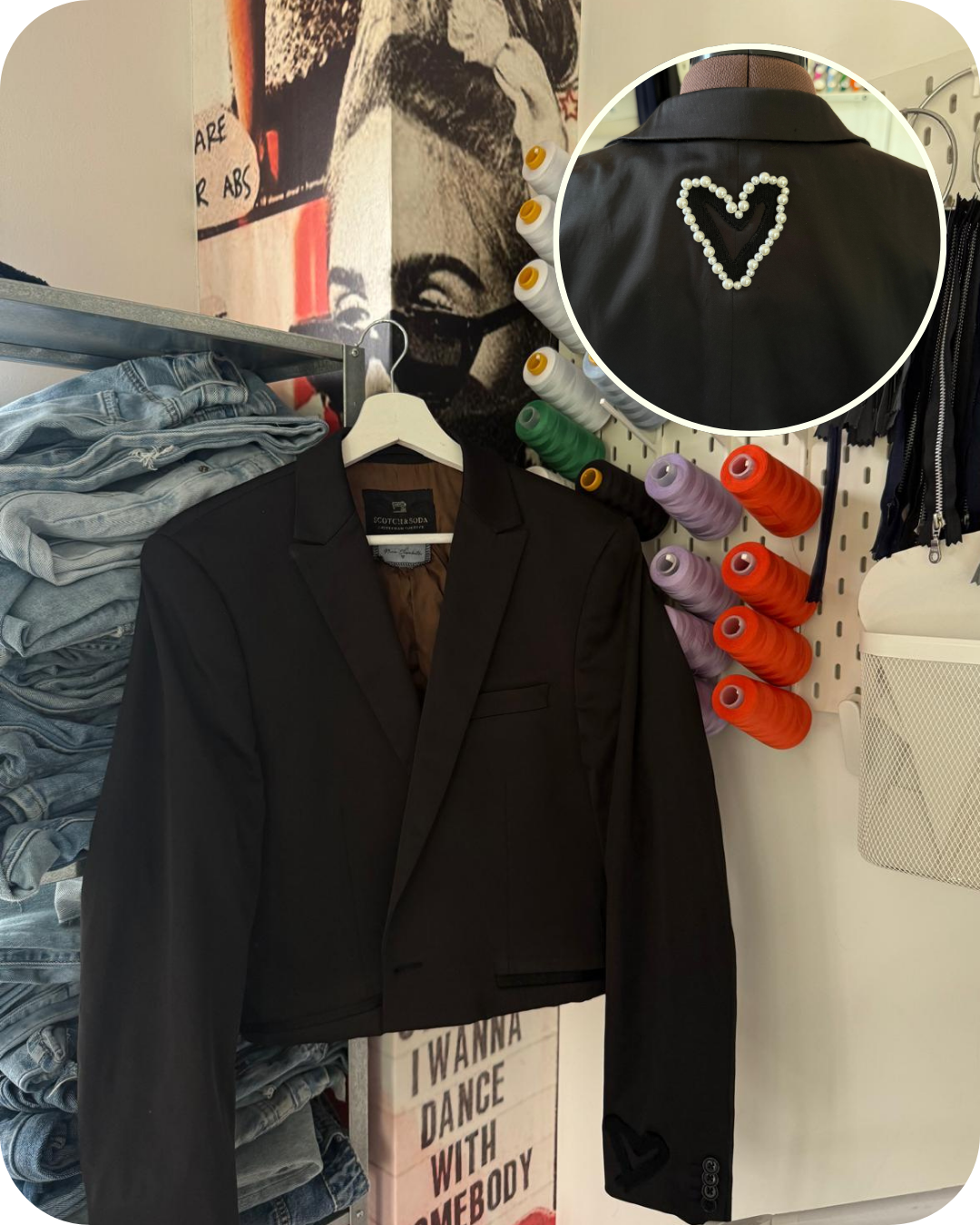 Custom Upcycled Cropped Blazer